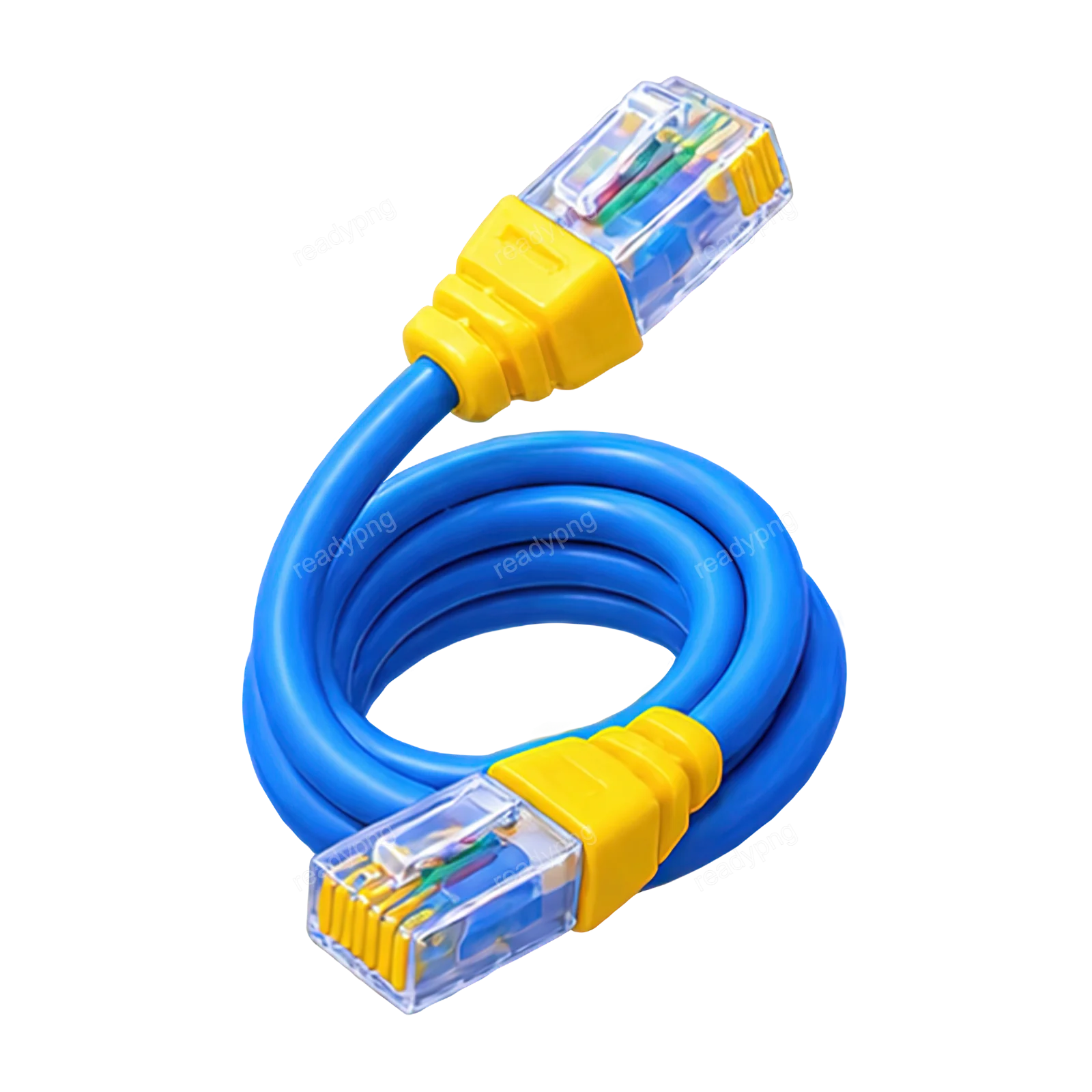 Coiled Ethernet Cable