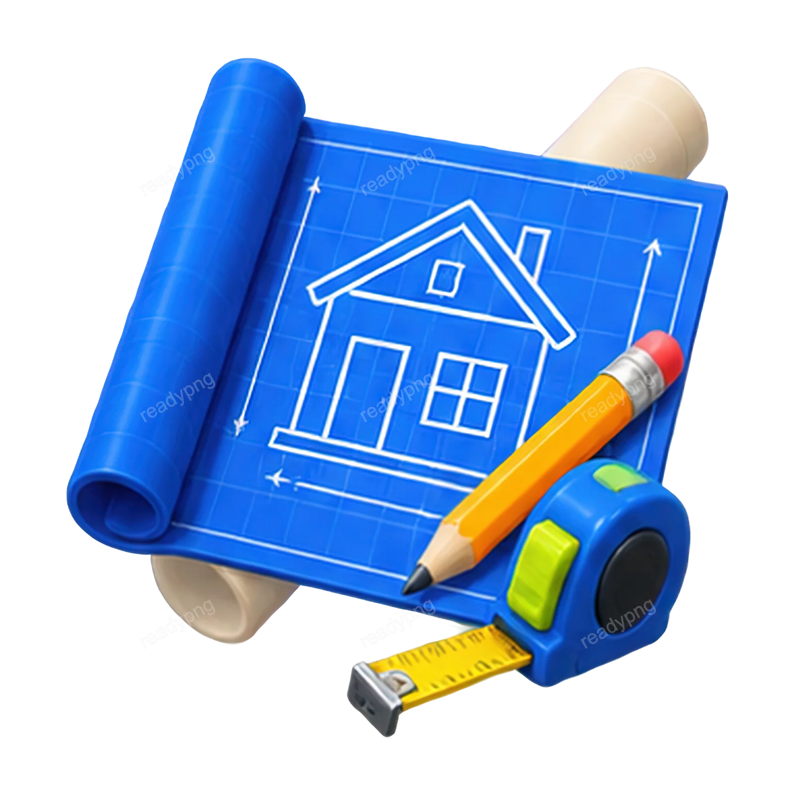 House Blueprint with Tools