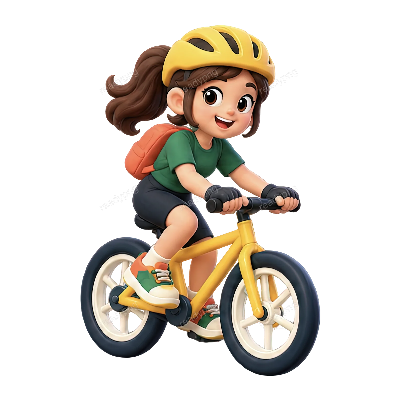 Girl Riding Bicycle
