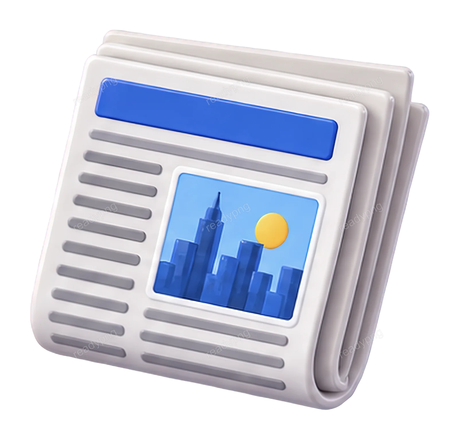 News Icon with Skyline