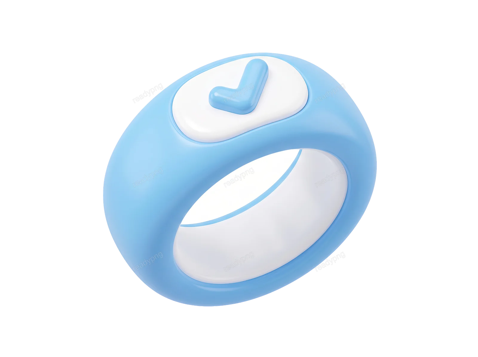 Fitness ring with checkmark