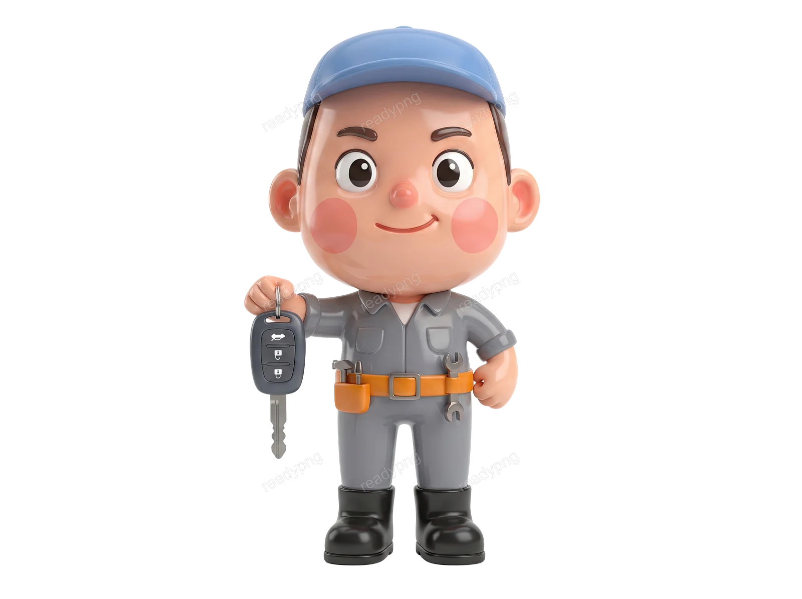 Mechanic with Car Keys