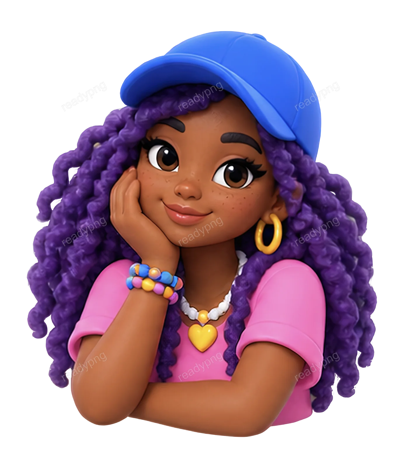 Cheerful Girl with Cap