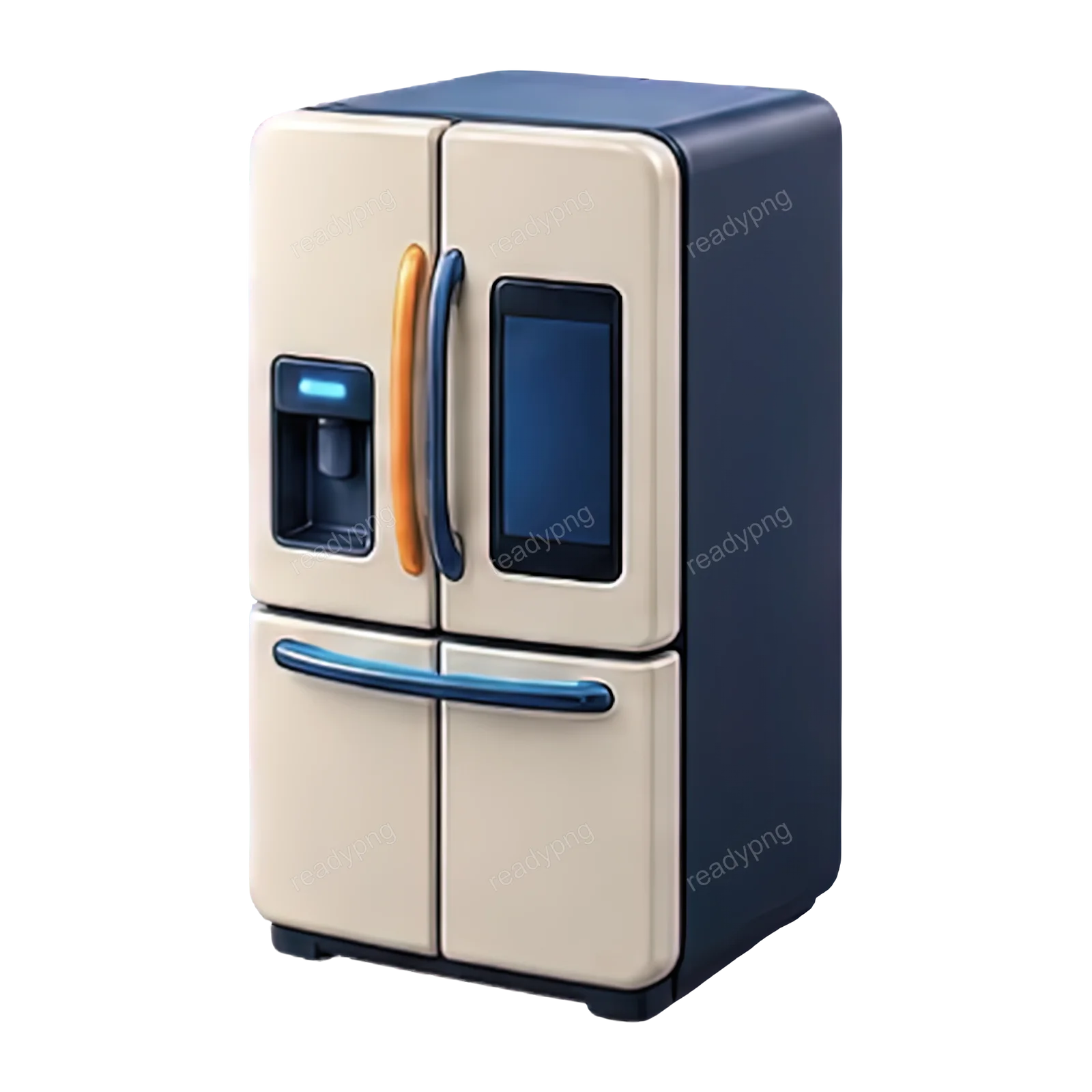 Modern Two-Door Refrigerator