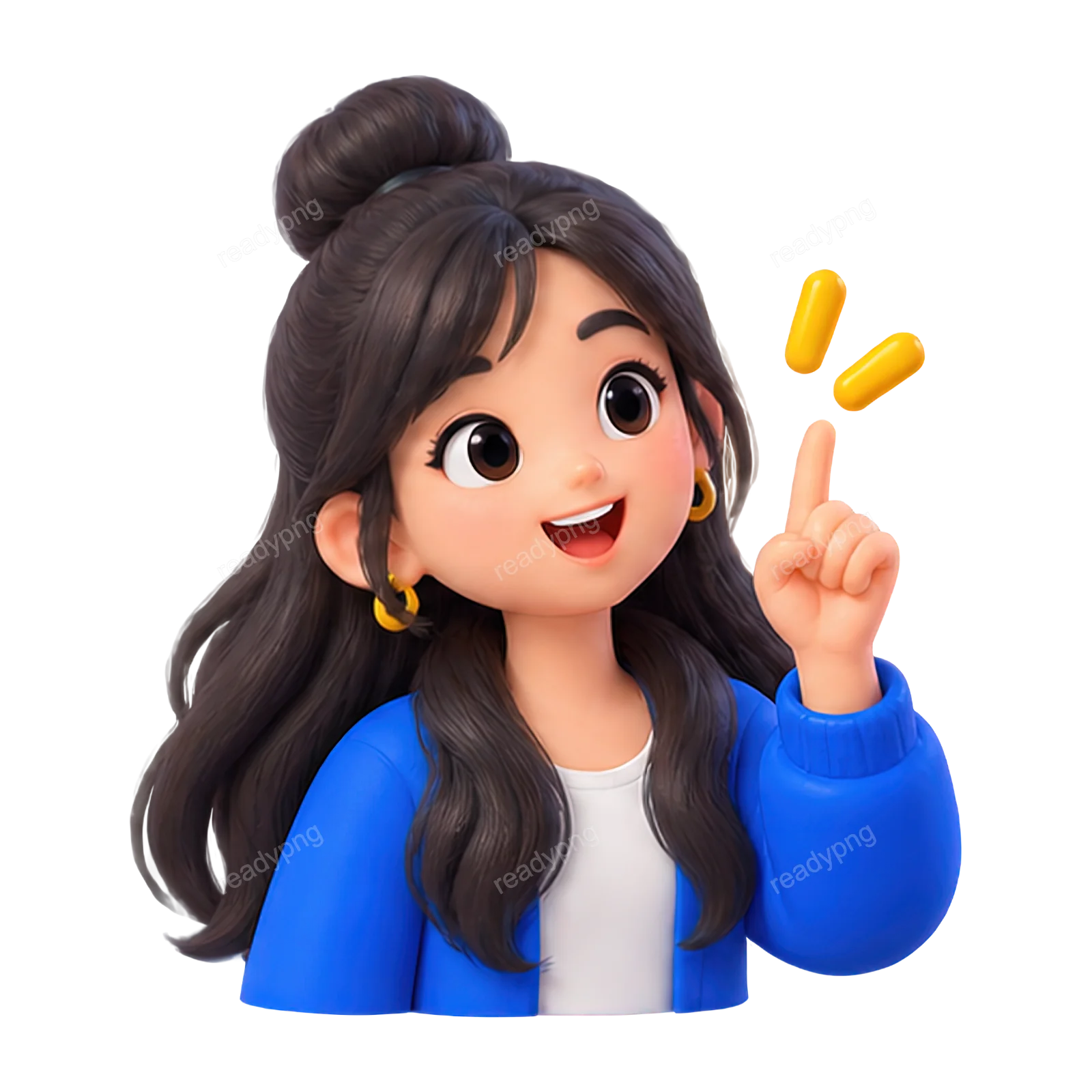 Character with Idea Gesture