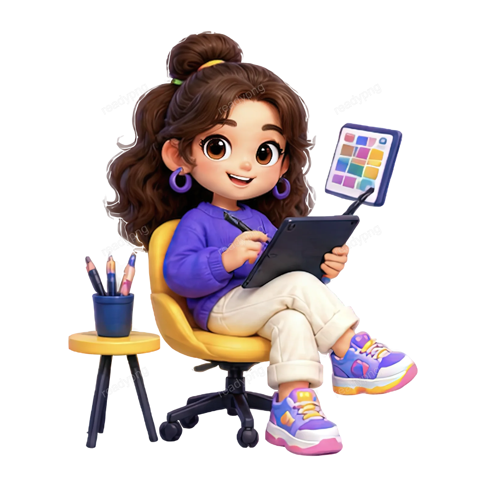 Character Drawing on Tablet