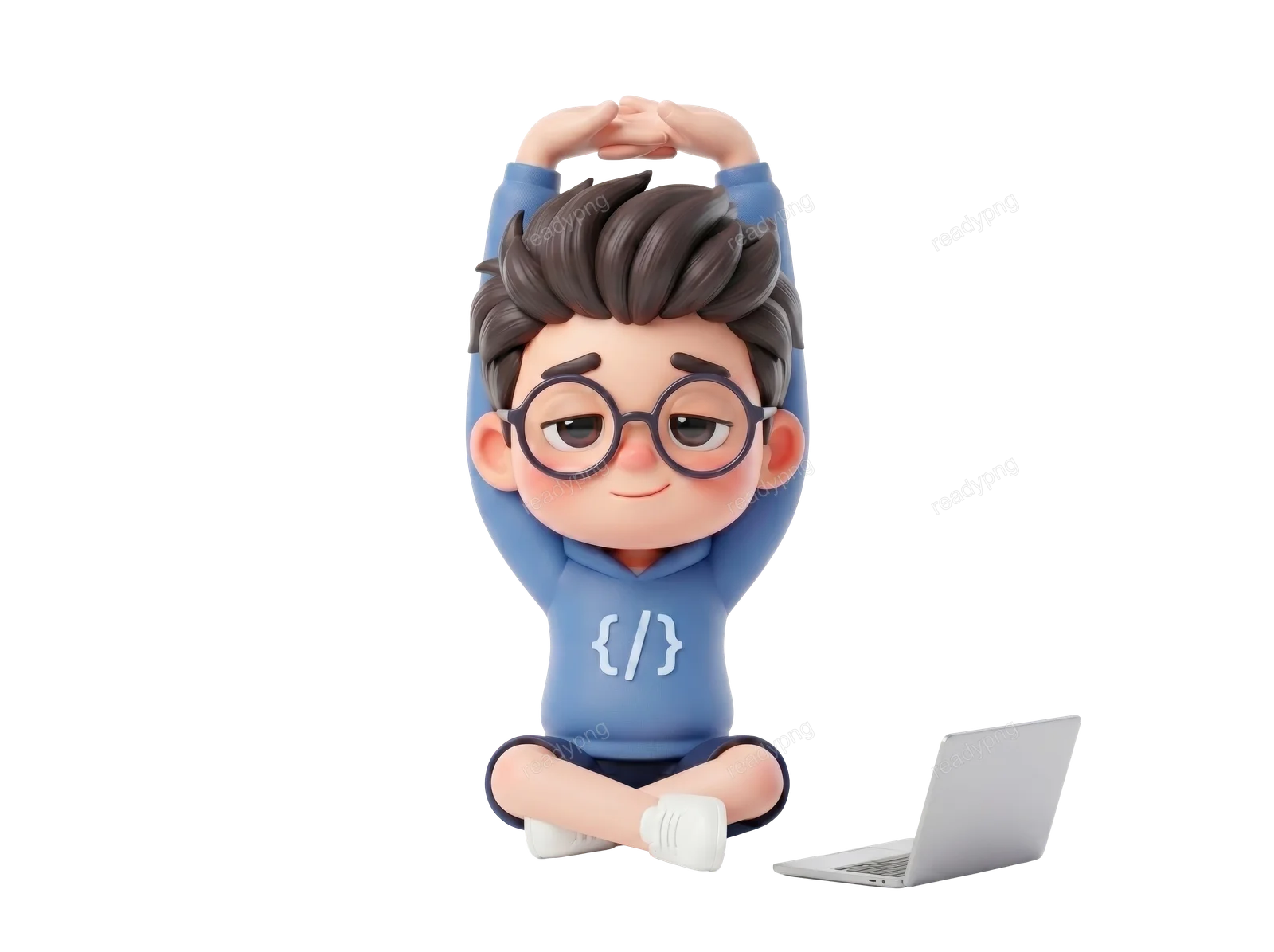Character Stretching at Desk