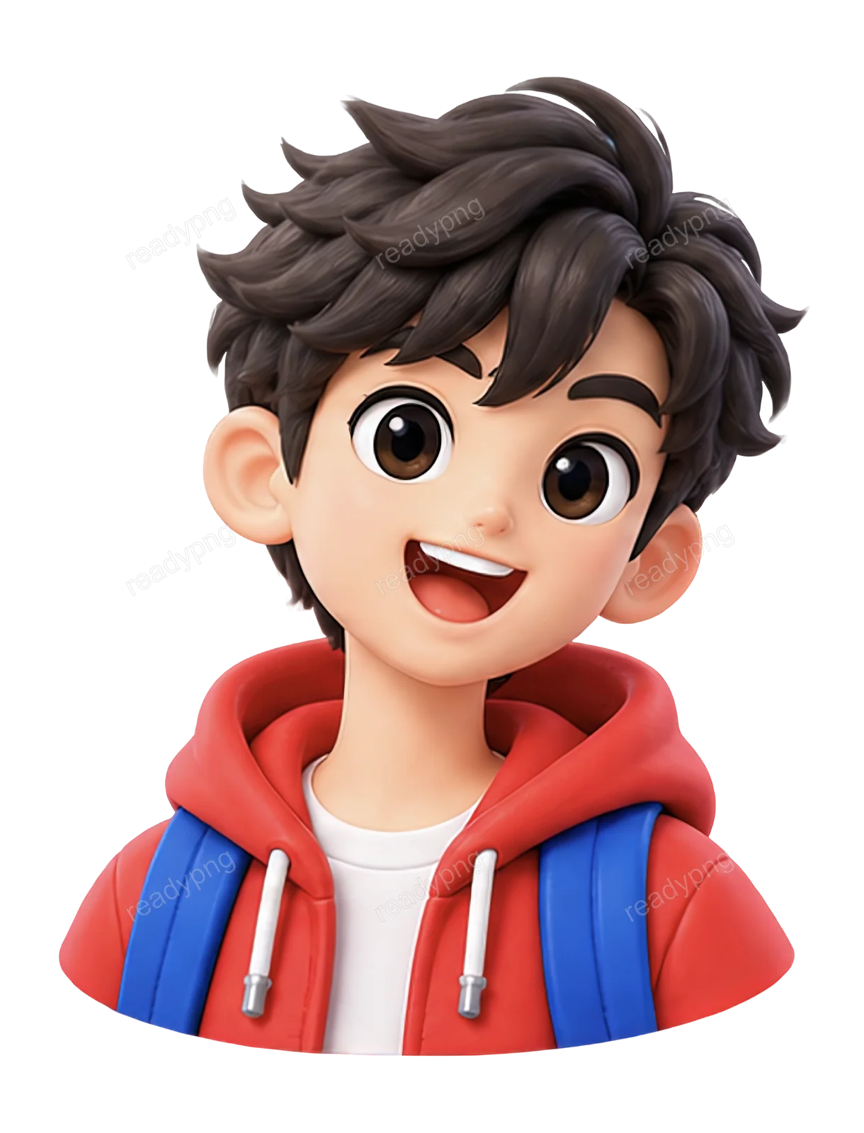 Cheerful Student Character