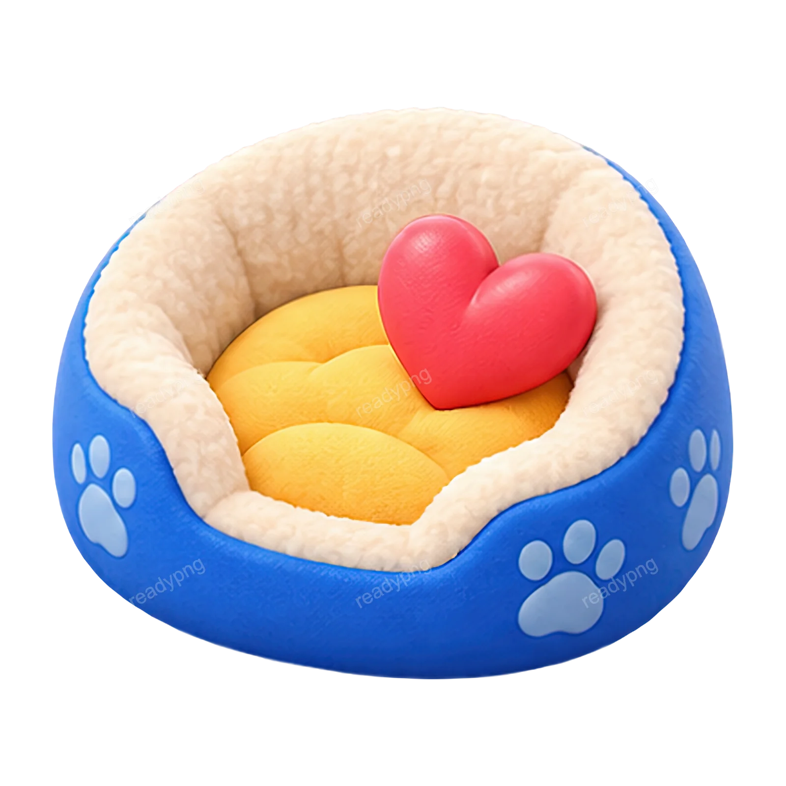 Pet bed with heart