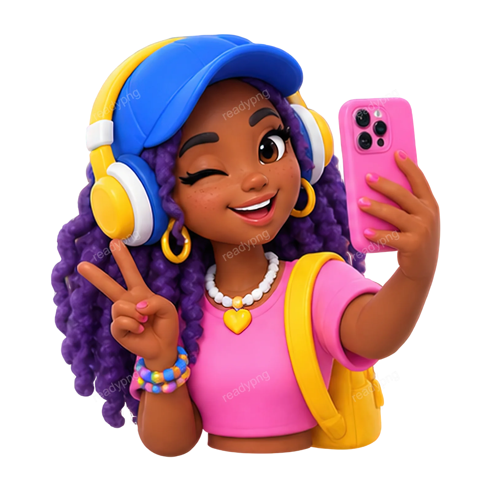 Character Taking Selfie
