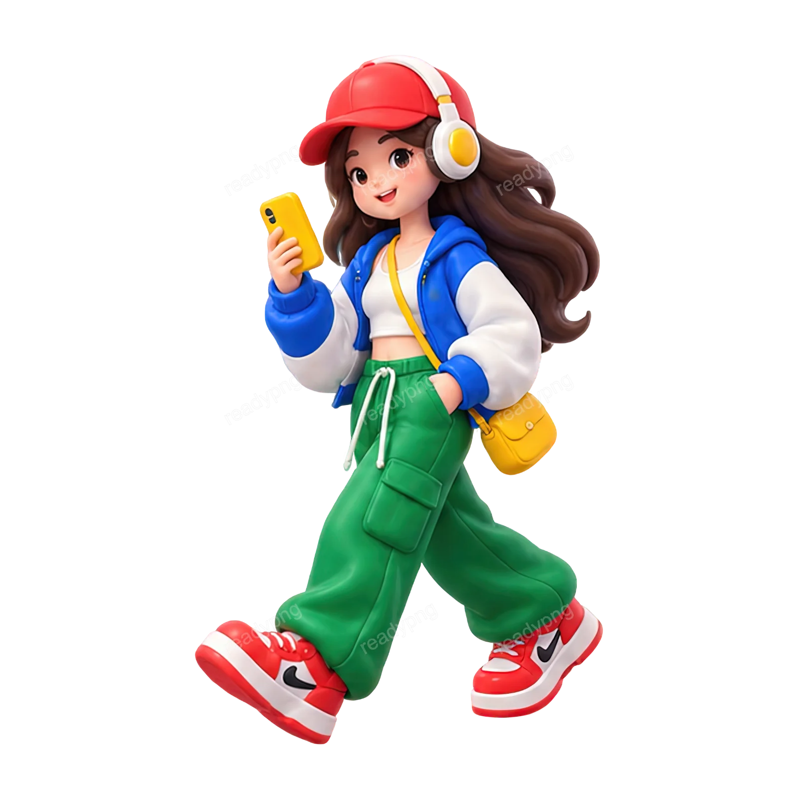 Casual Character with Smartphone