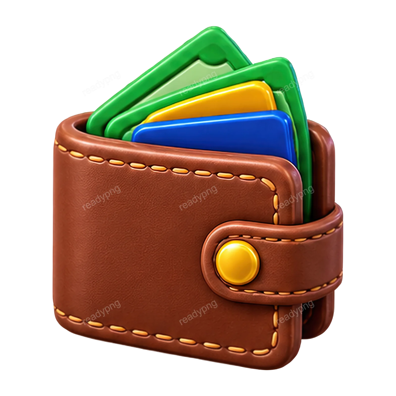 Wallet with Colorful Cards
