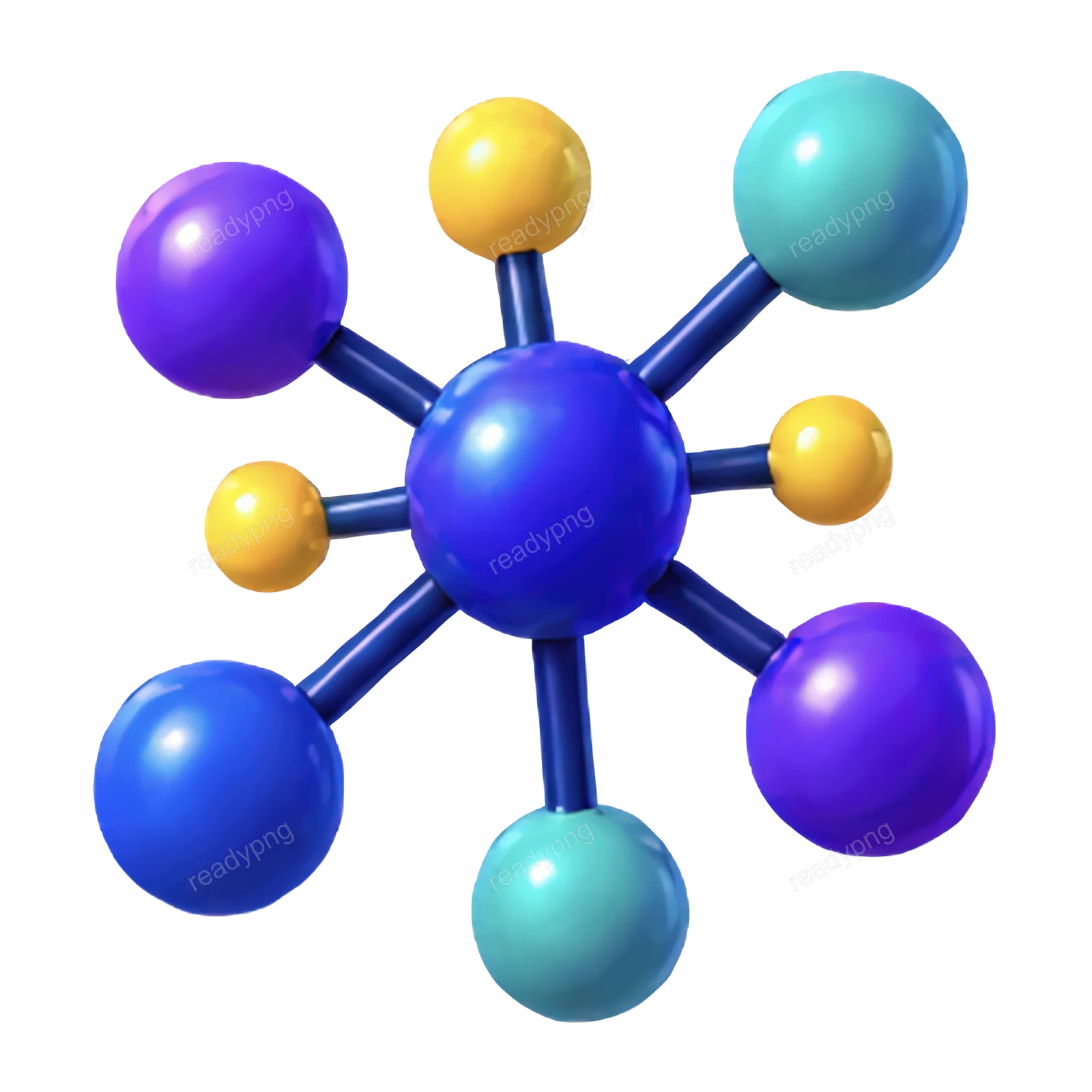 Colorful Molecular Model