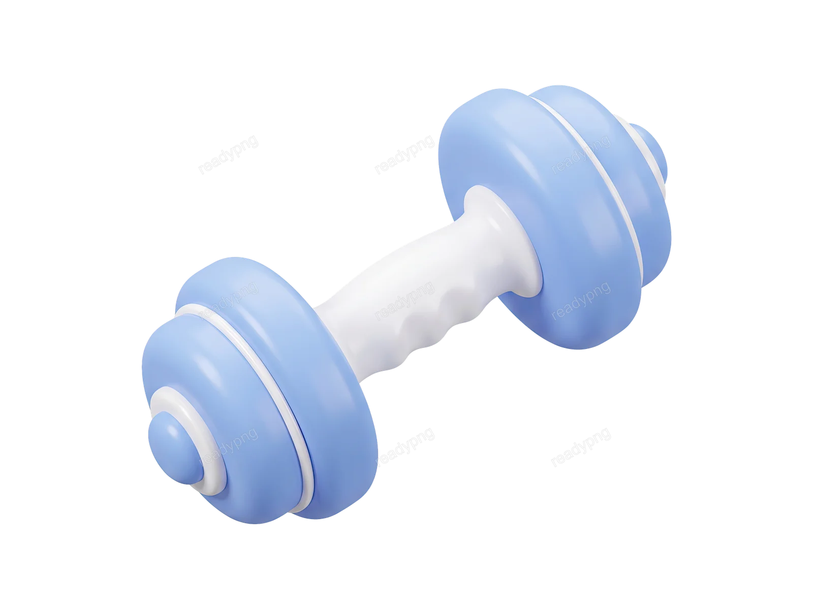 Dumbbell with blue accents