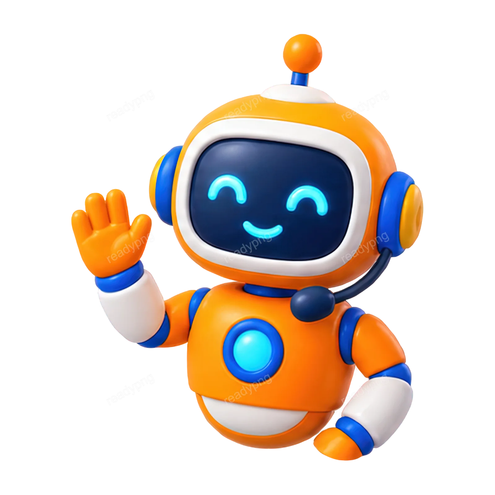 Cheerful Robot Waving