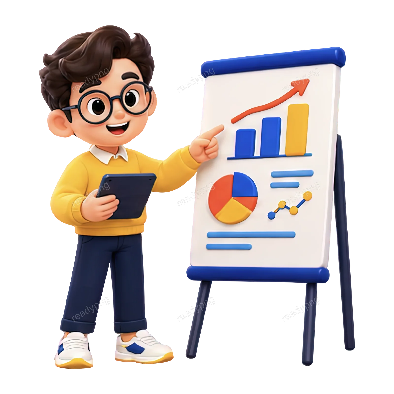 Character Presenting Business Data