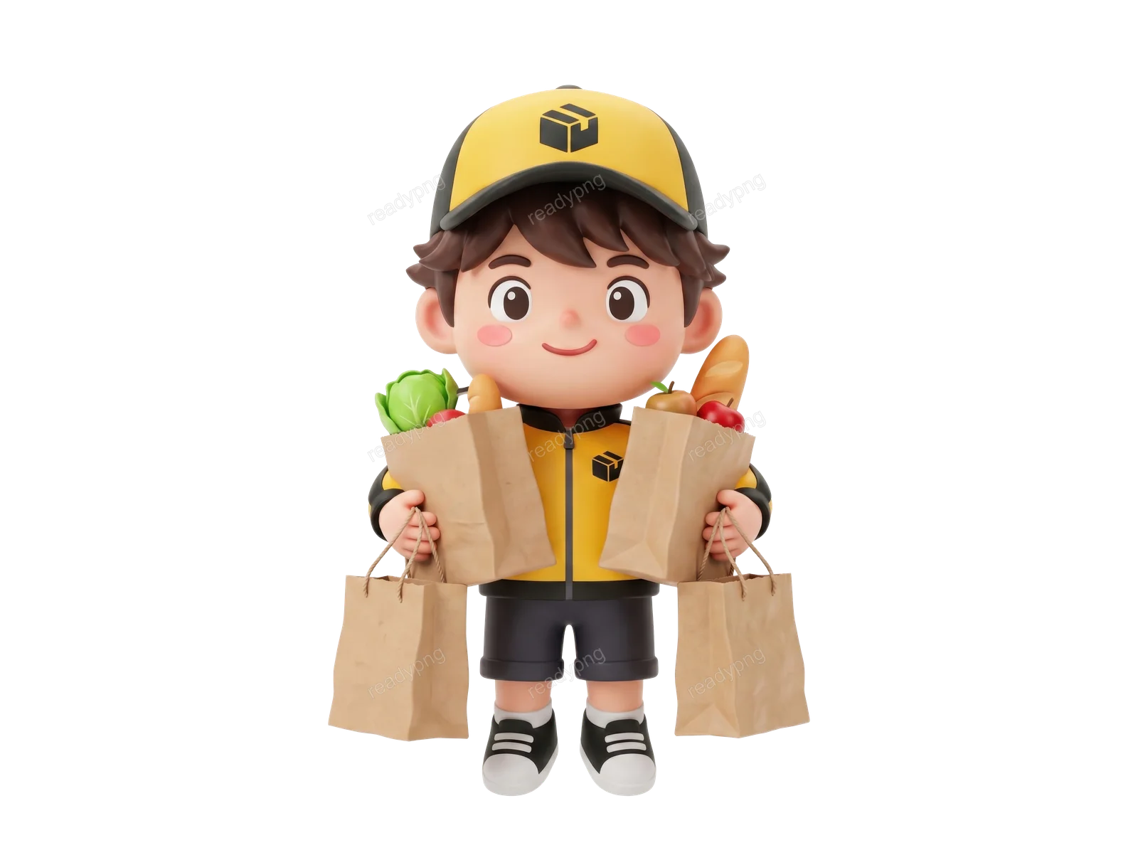 Delivery Boy with Groceries