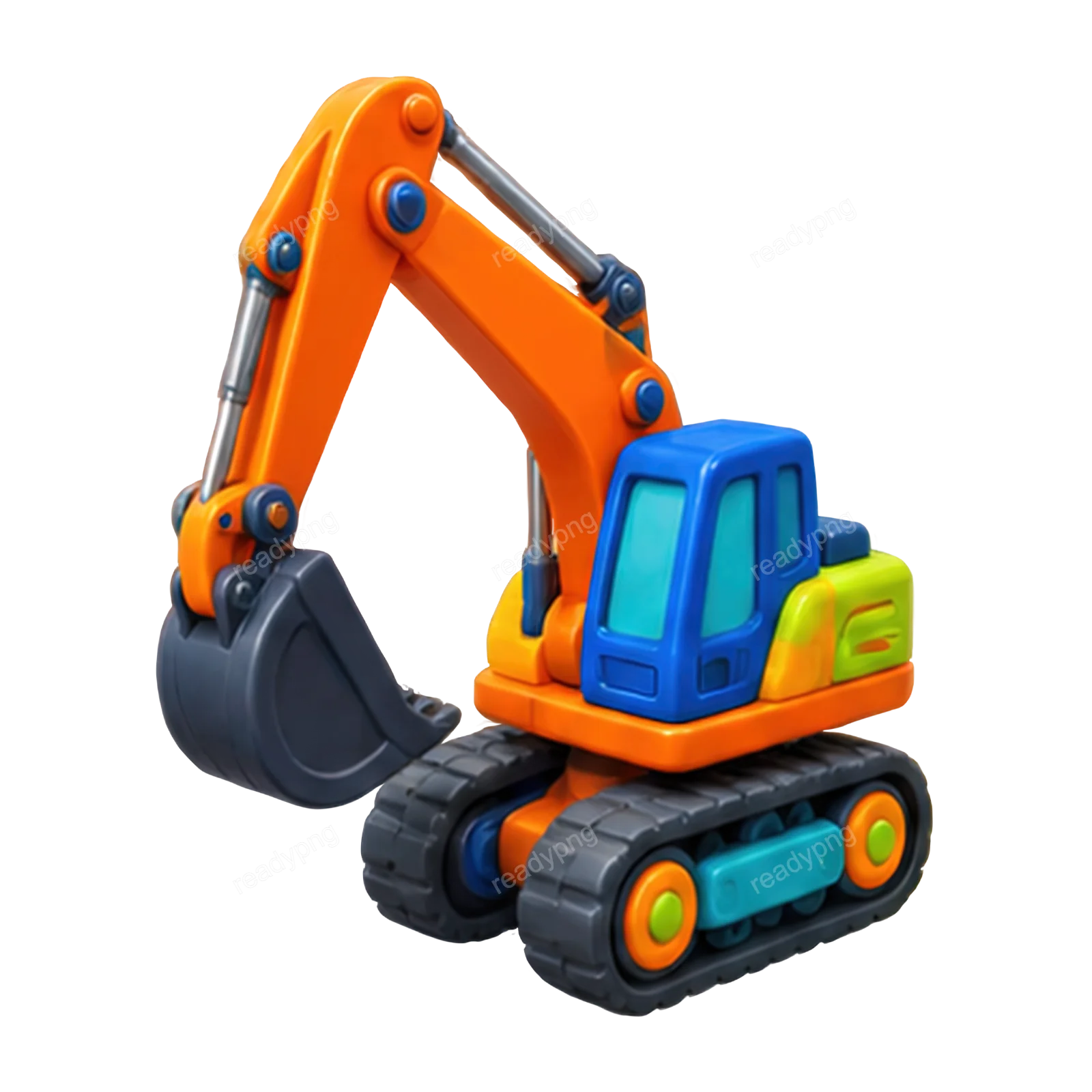 Colorful Toy Excavator