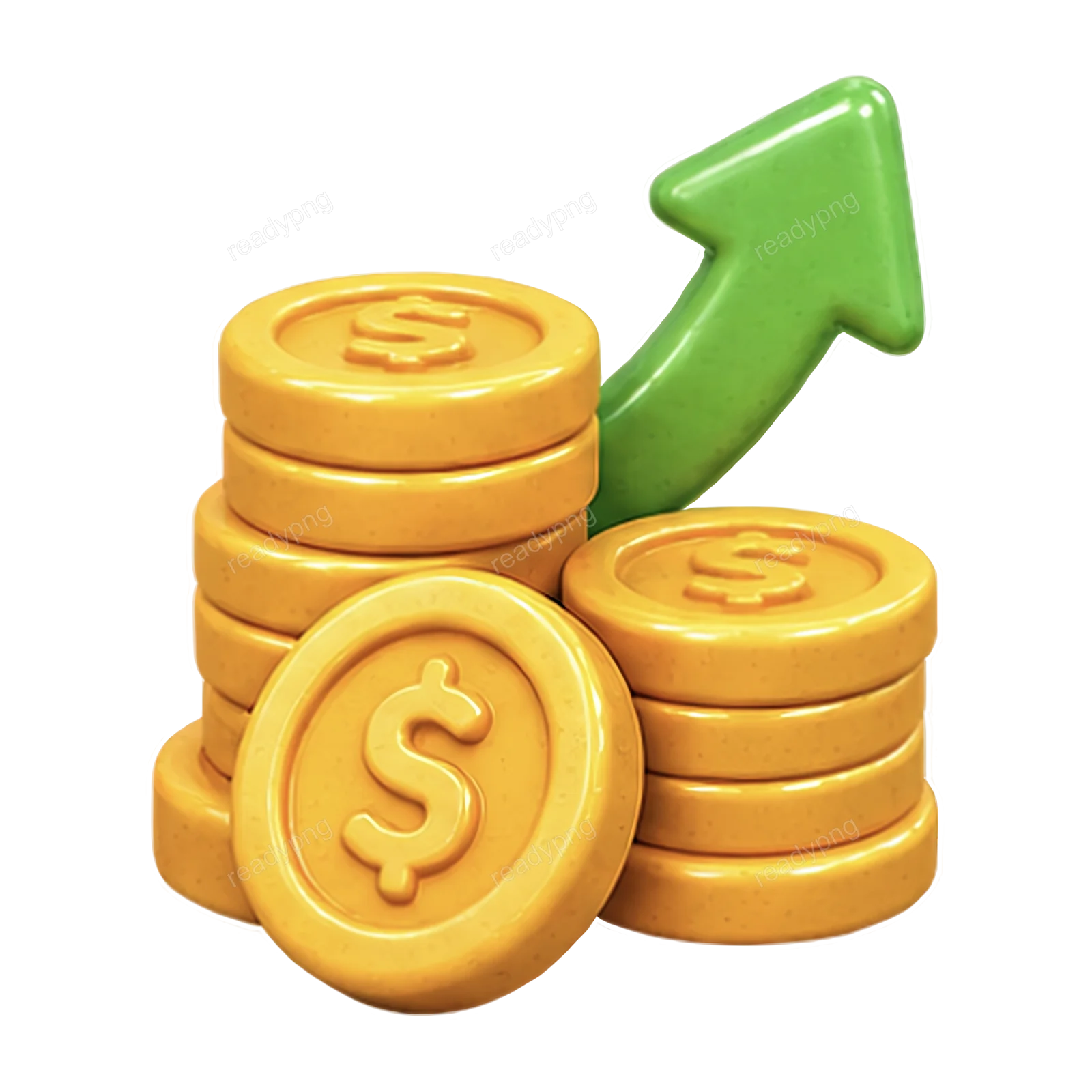 Coins with Growth Arrow
