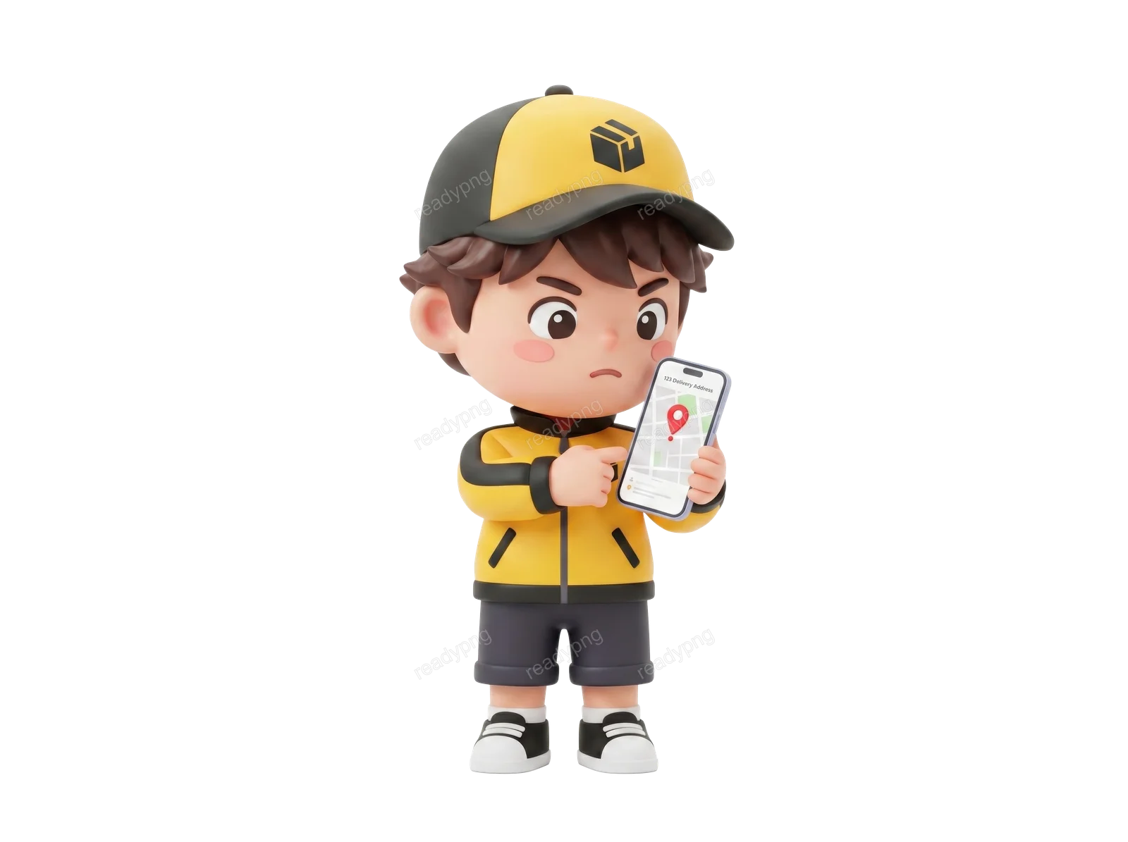 Delivery Boy Checking Map