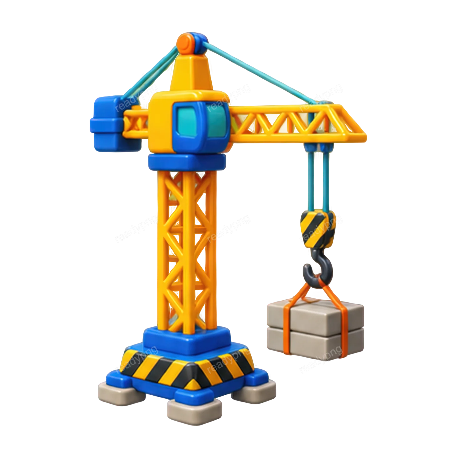 Construction Crane with Load