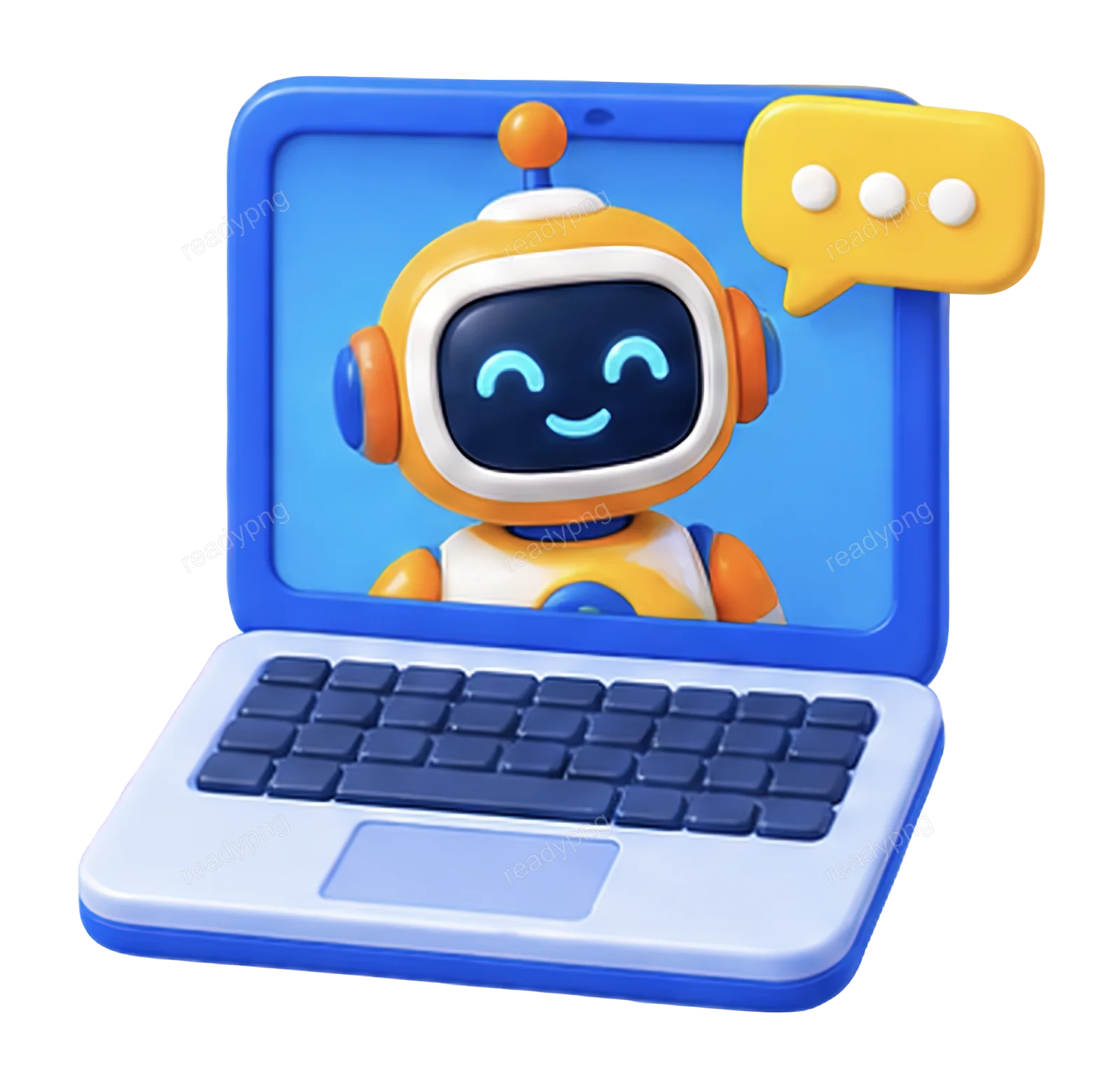 Chatbot on Laptop Screen