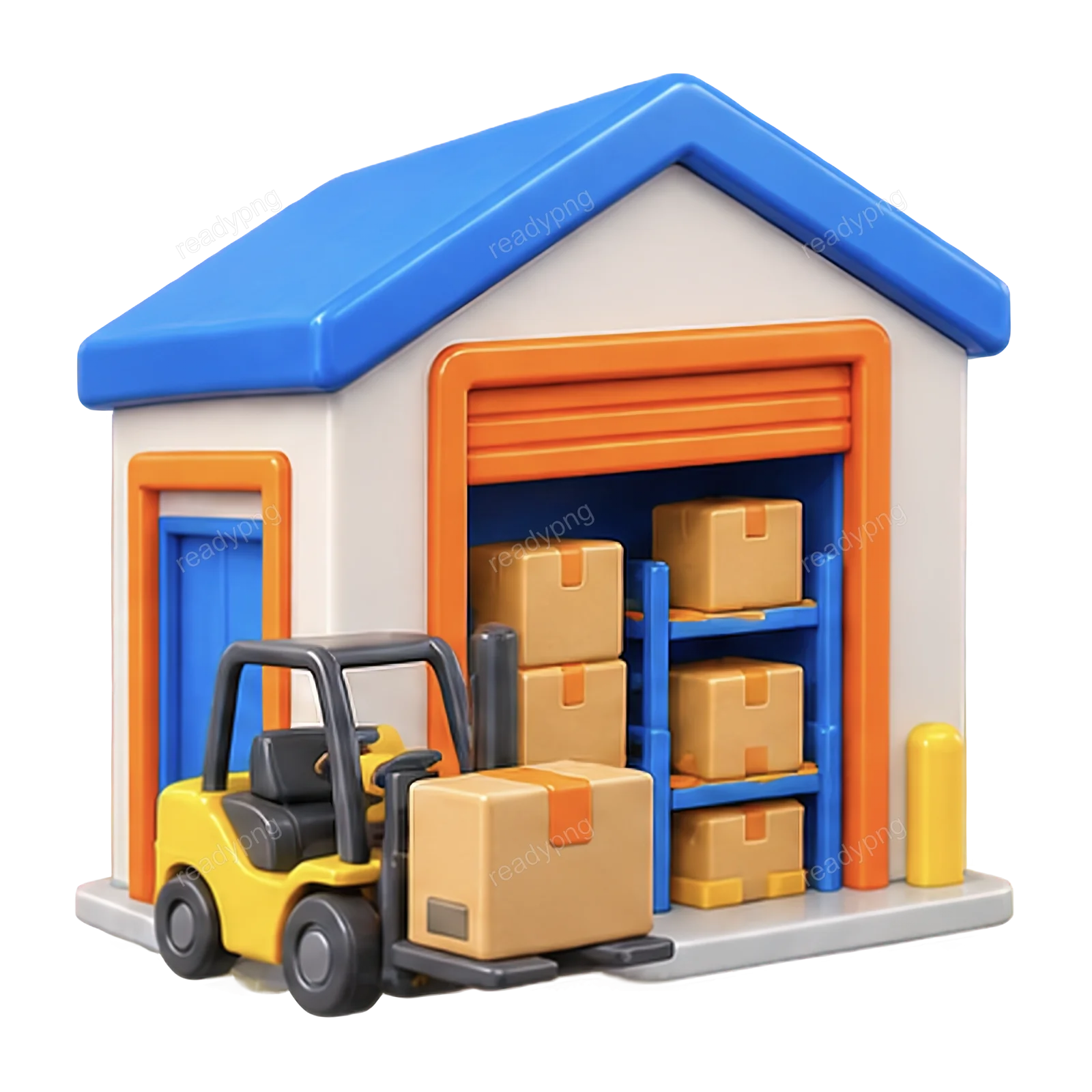 Warehouse with Forklift