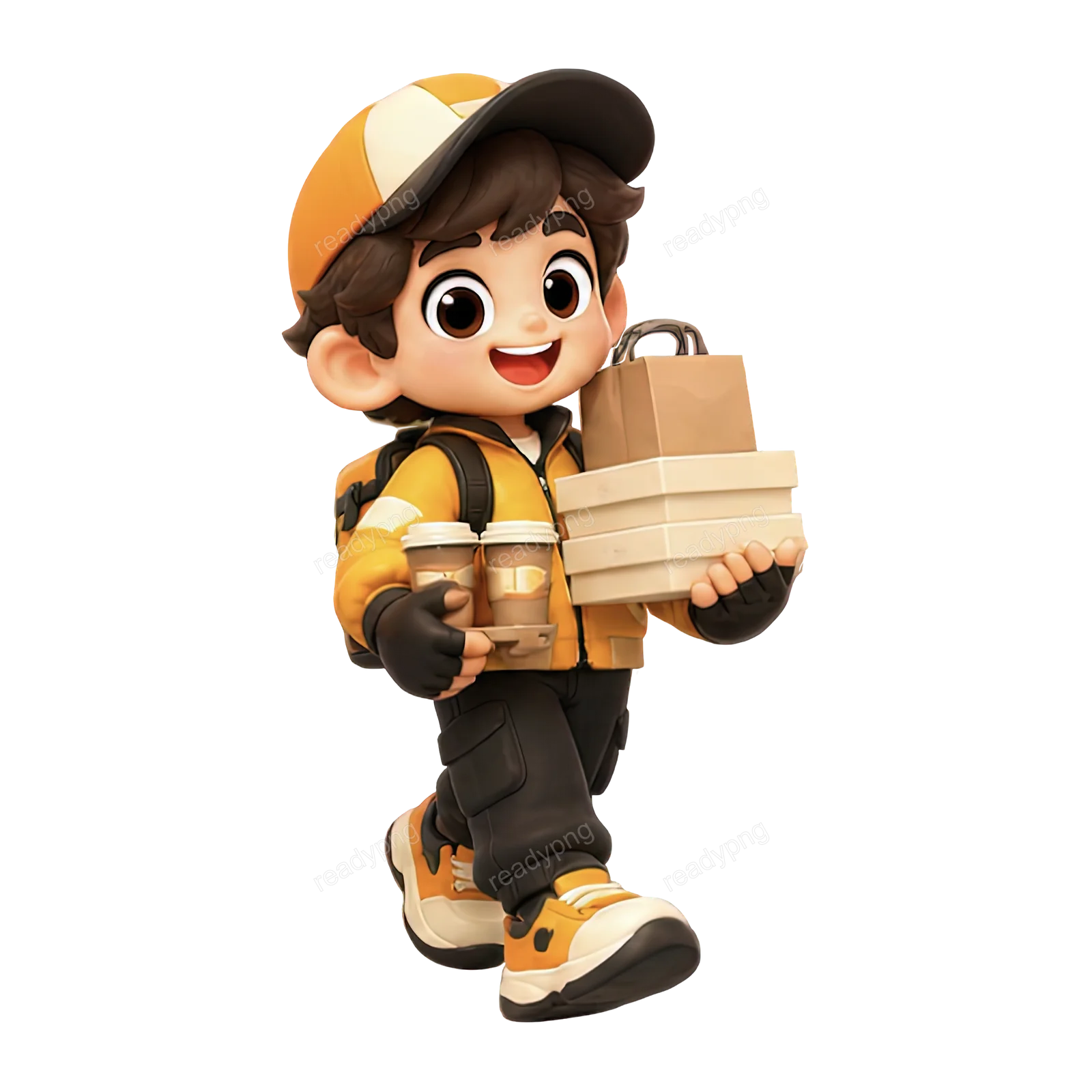 Delivery Character with Packages