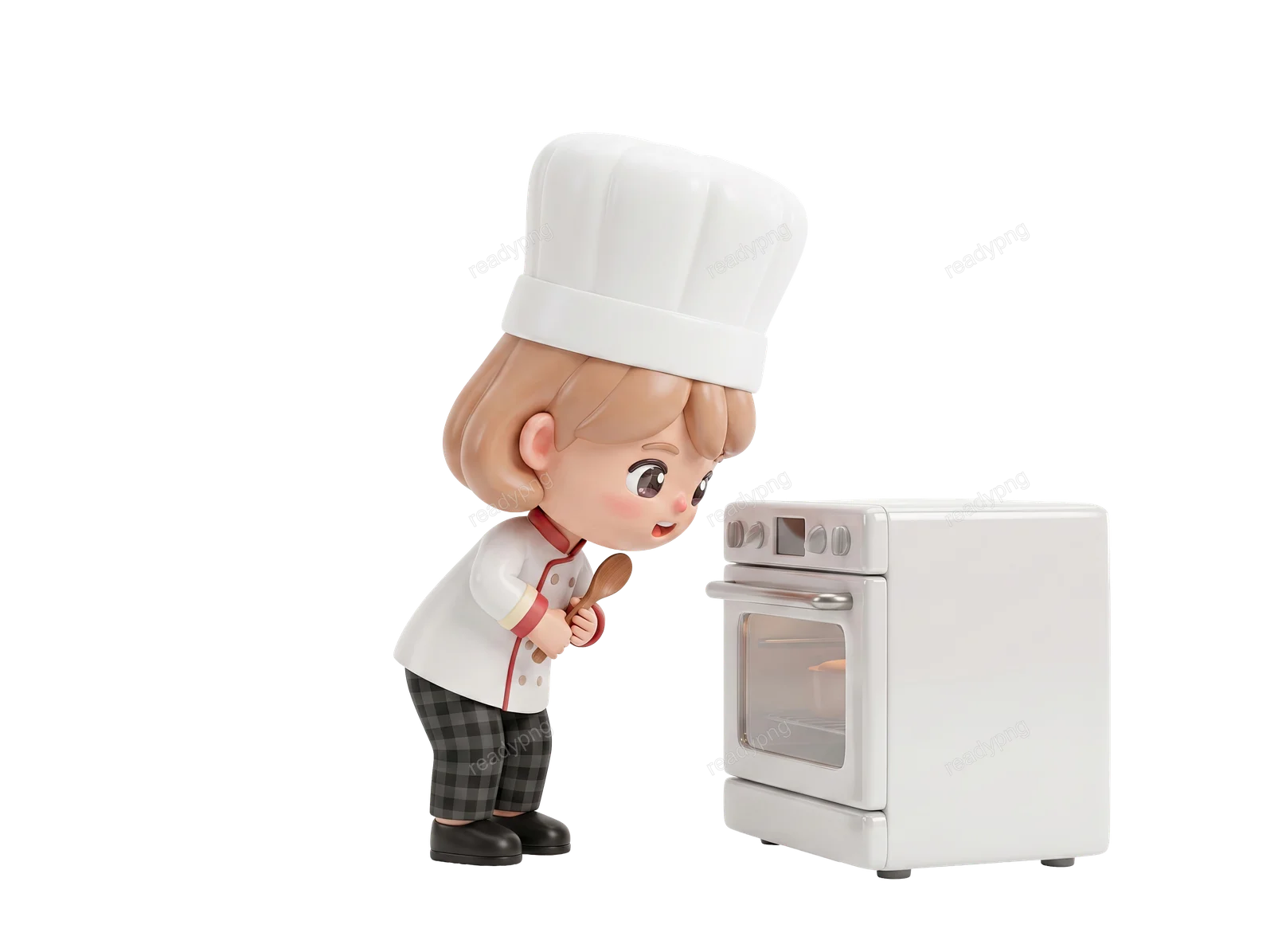Chef Checking Oven