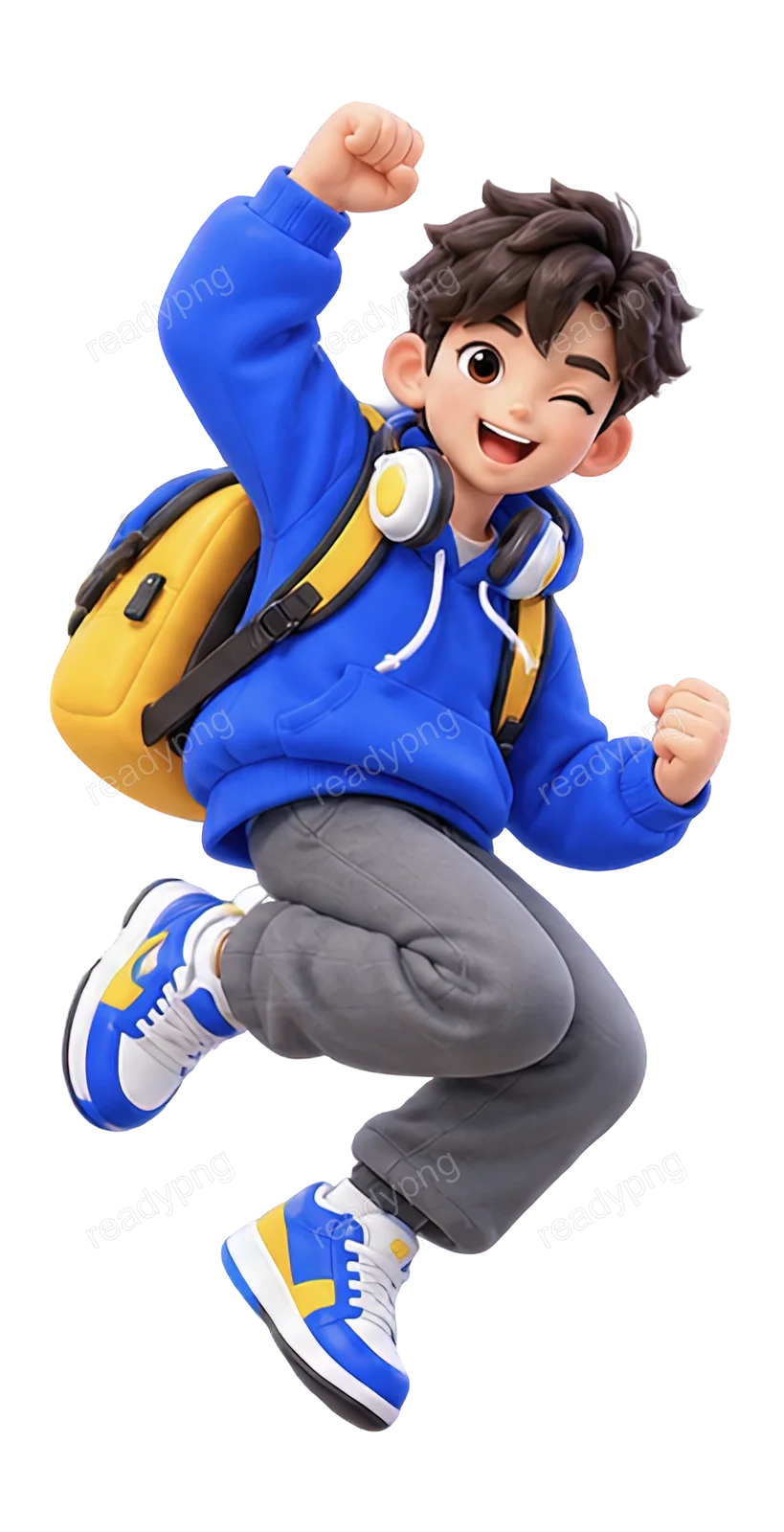 Excited Student Character