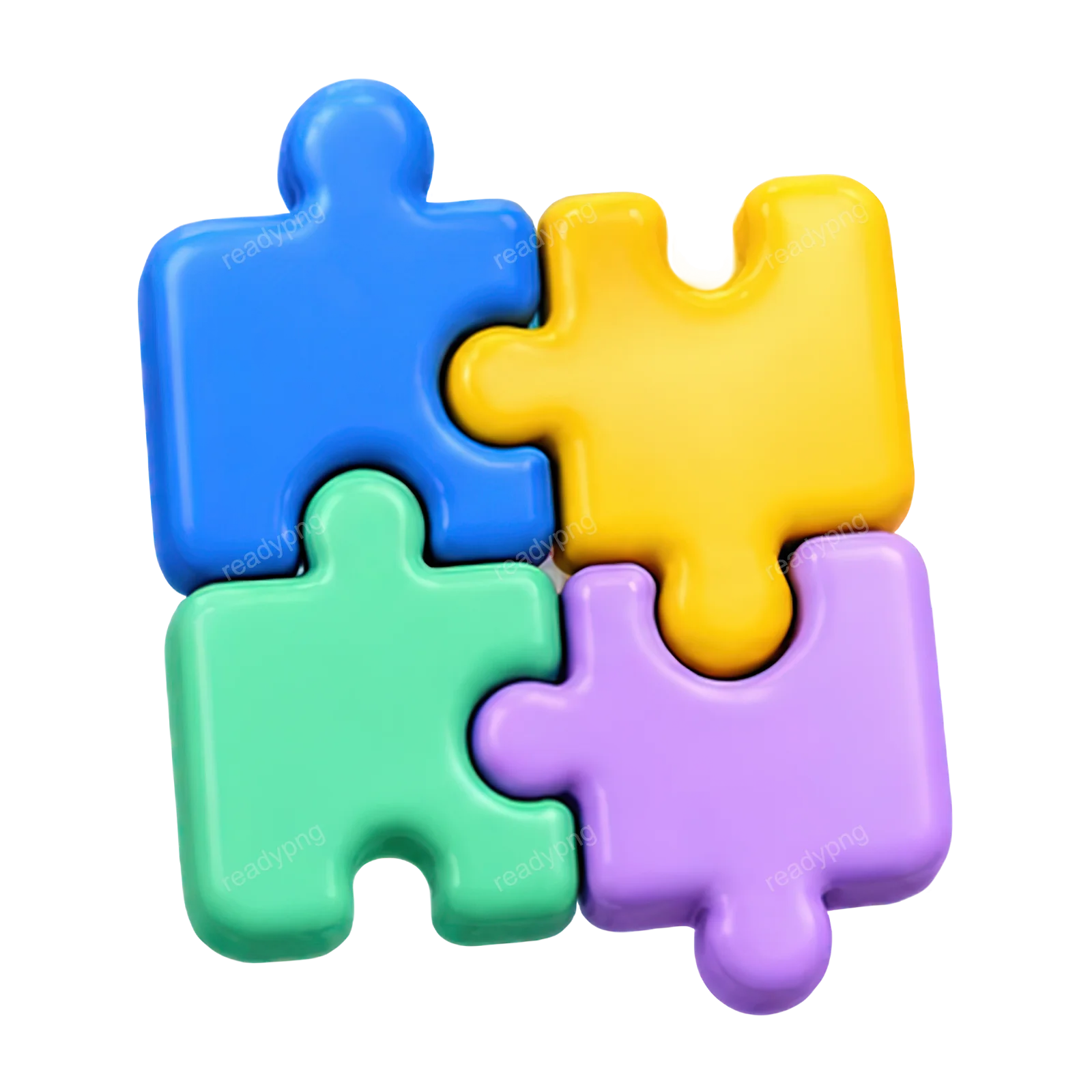 Colorful Interlocking Puzzle Pieces