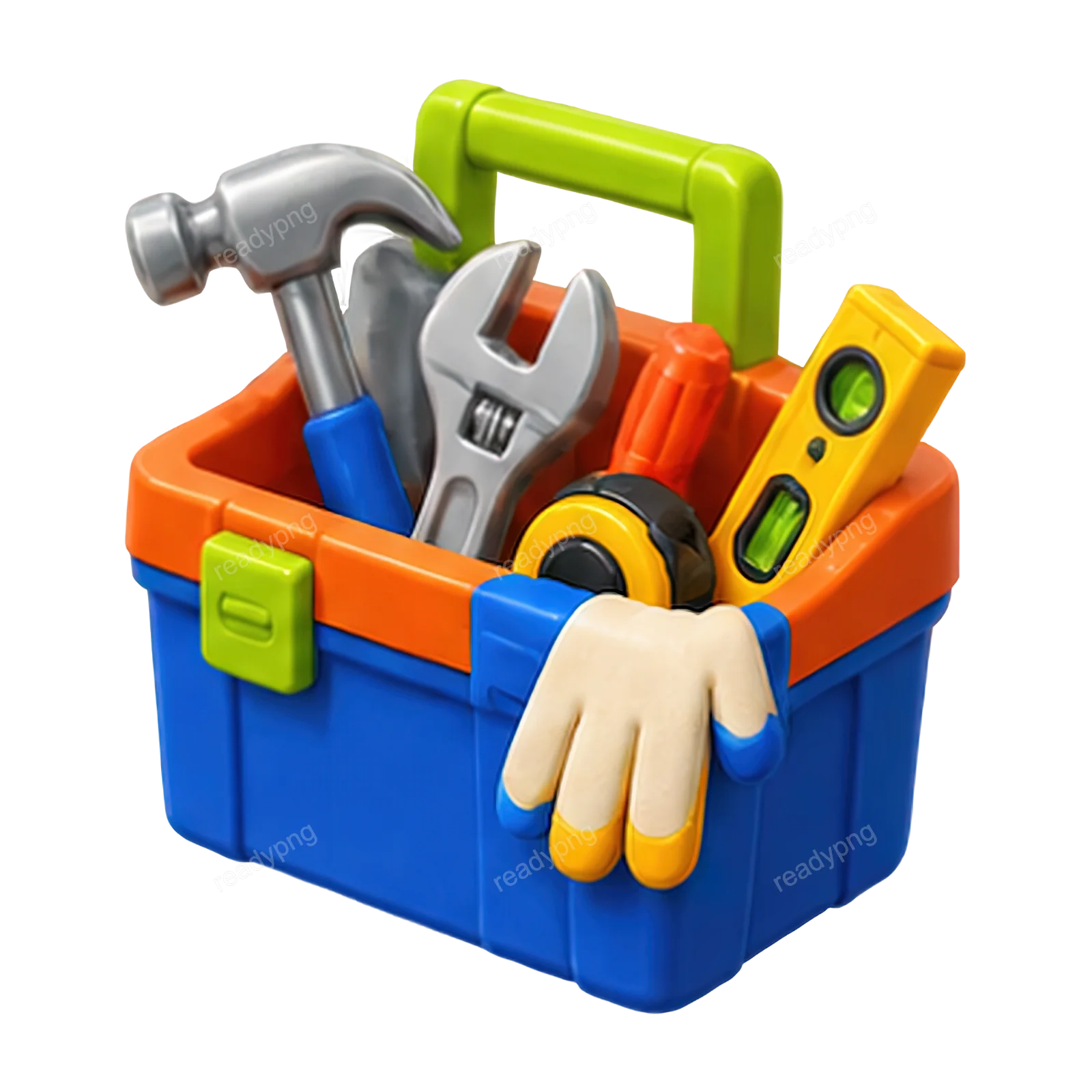 Toy Toolbox with Tools