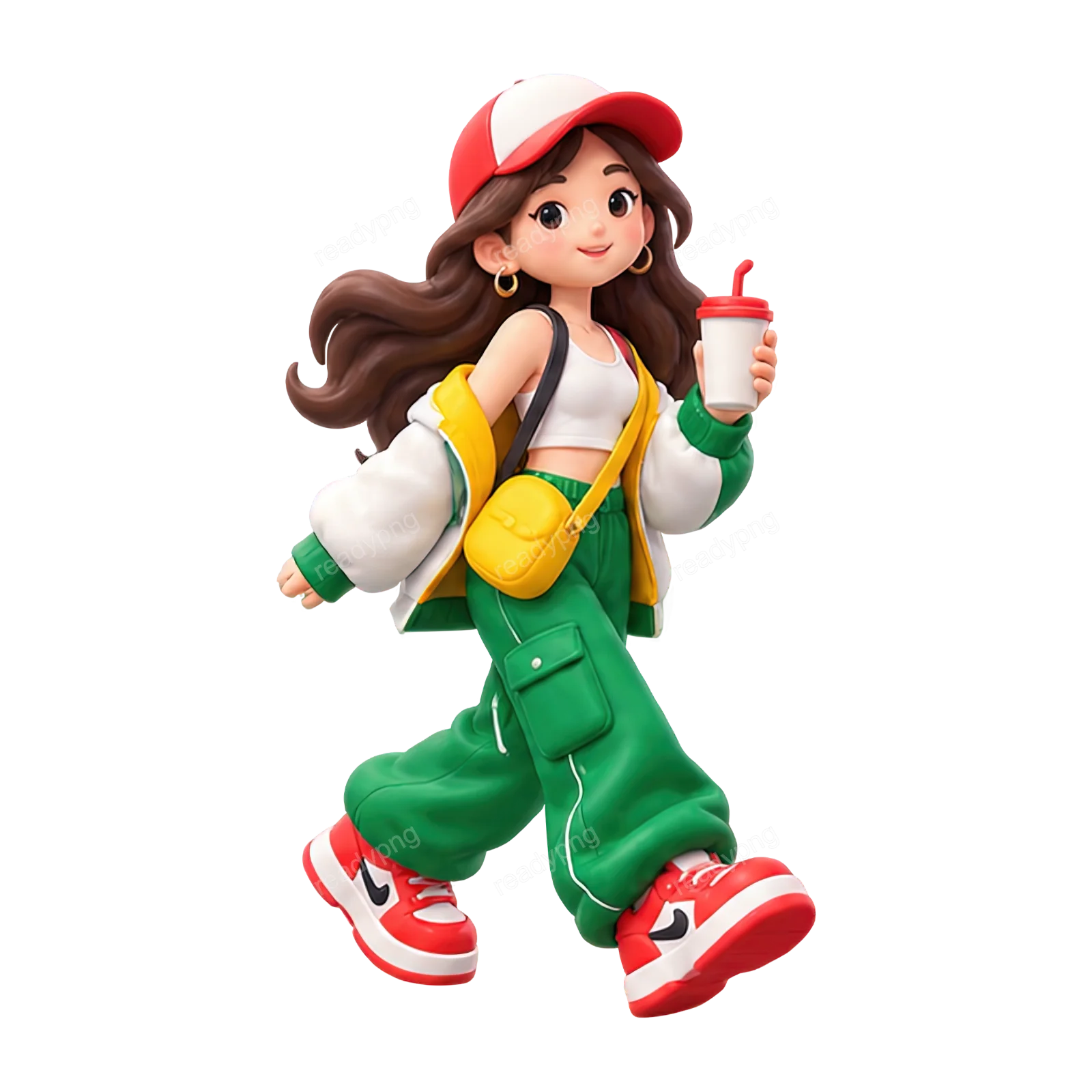 Casual Character with Drink