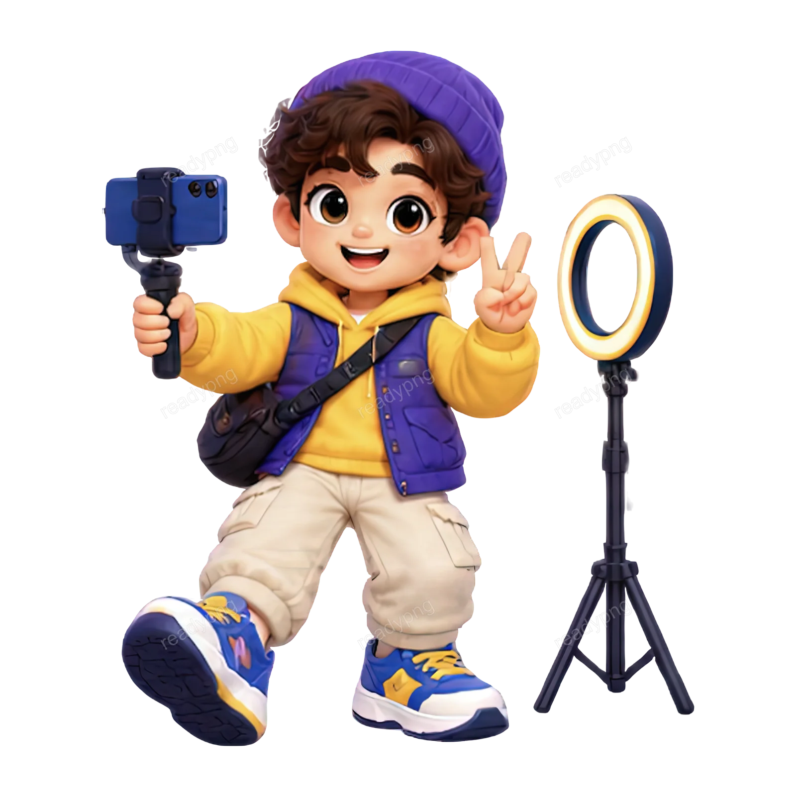 Content Creator with Smartphone