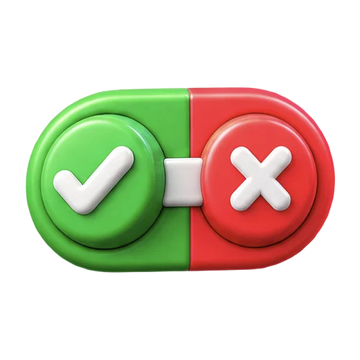 Check and Cross Buttons