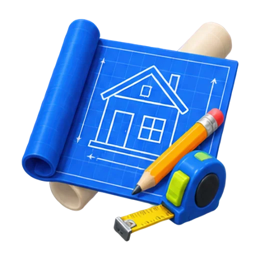 House Blueprint with Tools