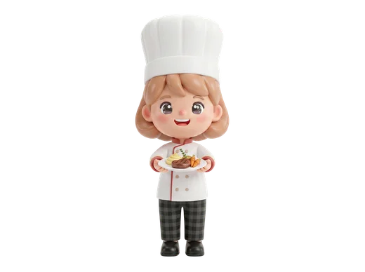 Chef Holding Plate of Fried Food
