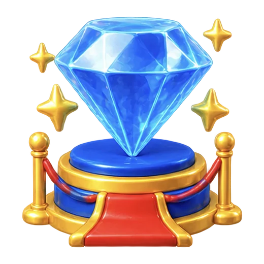 Diamond Trophy with Red Carpet
