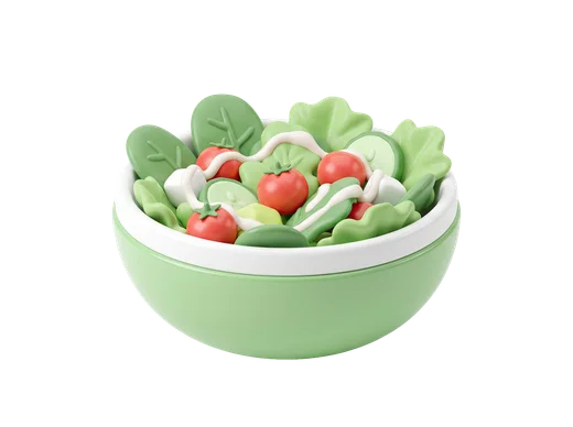 Salad bowl with vegetables