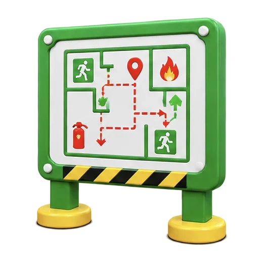 Safety Map Sign