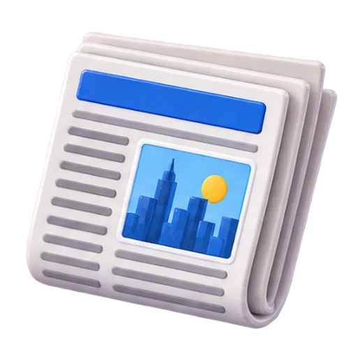 News Icon with Skyline