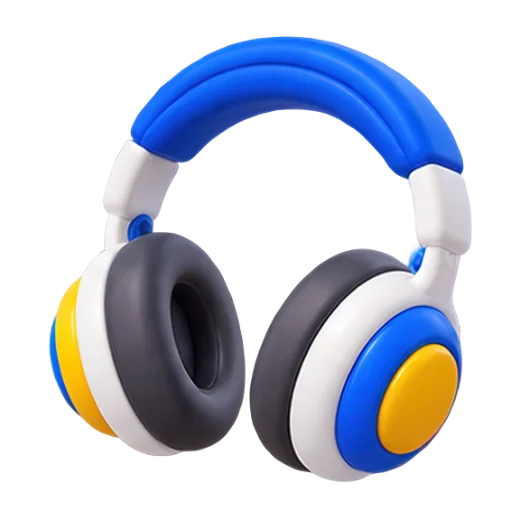 Stylized Colorful Headphones