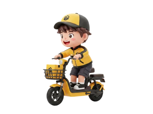 Delivery Boy on Scooter