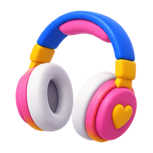 Stylized Colorful Headphones