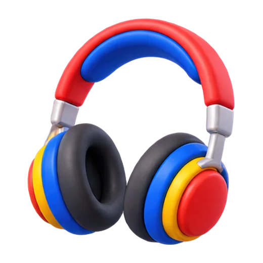Stylized Colorful Headphones