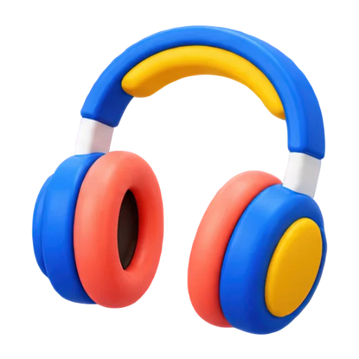 Stylized Colorful Headphones