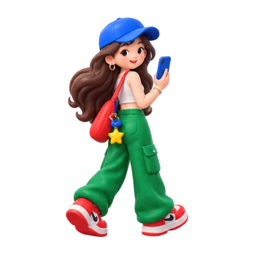 Character with Smartphone