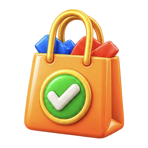 Shopping Bag with Checkmark