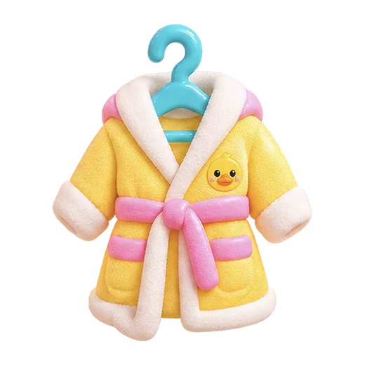 Yellow Bathrobe with Duck