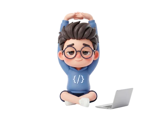 Character Stretching at Desk